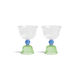 &k amsterdam Komplet kozarcev za vino tulip green 200 ml 2-pack