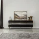 Hanah Home TV Komoda Leon, 180x59x35 cm, Crno-Zlatne boje