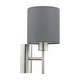 EGLO 94926 | Eglo_Pasteri_G Eglo zidna svjetiljka s prekidačem 1x E27 mat sivo, bijelo, poniklano mat