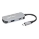 Priklopna postaja MANHATTAN 3-v-1 USB-C v HDMI sive barve