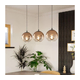 Eglo 901924 - Luster na sajli ARISCANI 3xE27/60W/230V crna/bež/zadimljena