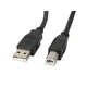 slomart Lanberg CA-USBA-11CC-0030-BK USB kabel USB 2.0 3 m USB B Črn
