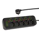 Podaljšek 5 vtičnic 4xUSB 1xUSB-C 5m črn