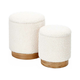 SET 2x Tabure CANCUN pr. 31/38 cm bela/rjava