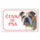 Tabla Čuvaj se psa - BULDOG