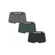 Boxer Shorts 3-Pack Grey+Dark Green+Black