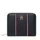 Denarnica Tommy Hilfiger Th Icon Med Za W/Flap Corp AW0AW18653 Mornarsko modra