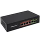 Qoltec Mrežni preklopnik Fast Ethernet PoE, 4x RJ45 PoE + 1x RJ45 Uplink + 1x SFP