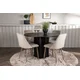 Venture Design Jedilna miza in stol Olivia Night, miza 110x75 cm, stol 56x87x49 cm, črno rjava