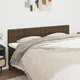vidaXL Posteljno vzglavje temno rjava 180x5x78/88 cm blago