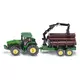 SIKU Farmer: traktor John Deere z lesenim tovorom (1:50)