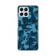 Silikonska maska za Honor X8 Camouflage Pattern Print tamno plava