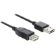 Delock USB 2.0 priključni kabel [1x USB 2.0 - 1x USB 2.0 vtič] 5 mčrn pozlačeni konektorji Deloc