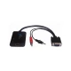 WIRETEK Kabl HDMI na VGA+USB+Audio, 0.3m, Crni