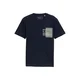 TOM TAILOR DENIM Majica mornarska/pegasto siva