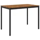 vidaXL Vrtni Bar Miza Naravna in črna 147 x 88,5 x 105 cm