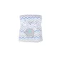 BabyMatex Vezena odeja 75x100 RICCO sivo-modra s slonom