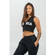 Nebbia Bez rukava Zip-Up Majica s kapuljačom Muscle Mommy Black XS