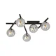 Plafonska svetiljka SMART 5xE14/10W/230V crna/siva