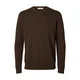 SELECTED Pulover SLHBERG temno rjava