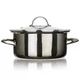 Banquet Emajliran lonec METALLIC Black 20 cm, 2 l,s pokrovom
