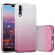 WEBHIDDENBRAND Bling futrola za iPhone 12 Mini, silikonska, 2 u 1, srebrno-ružičasta, sa svjetlucavima