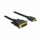Delock 85584 DVI 18+1 - HDMI kabel, 2m, crni