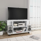 TV ormarić s kotačima bijeli 80 x 40 x 45 cm konstruirano drvo