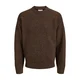 JACK & JONES Pulover JJESOHO OLLIE pikčasto rjava
