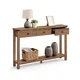 Songmics Konsolna miza 24x120x76 cm rjava