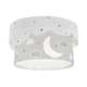 Dalber 61236E - Dečije plafonsko svetlo MOON 2xE27/60W/230V sivo