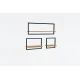Hanah Home Zidna polica Yeso Sapphire, 3 komada, Crno-braon