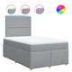 Vidaxl Box spring postelja z vzmetnico svetlo siva 120x200 cm blago
