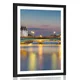 Plakat s paspartujem nočni Pariz - 30x45 silver