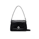 Ročna torba Tory Burch Charlie Embossed Croc Shoulder Bag 183354 Črna