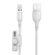 Foneng magnetni kabel 3v1 usb na usb-c/lightning/micro usb foneng x62, 2,4a, 1m (bela)