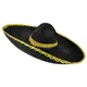 Party sombrero mehiški klobuk z zlatim obrobom