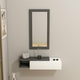 HANAH HOME Vien, Anthracite White (sa ogledalom)