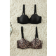 Trendyol Curve Black-Multicolored 2-Pack Thick Detachable Straps Non-Padded Balconette Bra