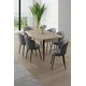 HANAH HOME Rasklopivi trpezarijski sto i stolice (7 delova) Asfel Travertine Grey