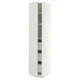 METOD / MAXIMERA Visoki element s fiokama, bela/Aspudden svetlosiva, 40x60x200 cm