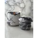 Aberto Design Set Mirisnih sveća 43ST, Sivo-beli