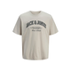 JACK & JONES Majica JJEDenver svetlo siva/črna