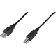 Digitus USB 2.0 priključni kabel [1x USB 2.0 vtič A - 1x USB 2.0 vtič B] 3 m črna Digitus