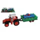 Teddies Traktor z vleko z rotavatorjem 52cm plastika z vztrajnikom 2 barvi v blister pakiranju