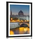 Plakat s paspartujem osvetljena panorama Pariza - 30x45 silver