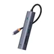 Hub postaja Baseus UltraJoy USB-C v HDMI - 2x USB-A, USB-C, RJ45, SD, TF, 4K pri 30Hz - space grey