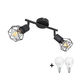 Globo - LED spot svetlo XARA 2xE14/6W/230V crna