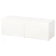 BESTA Spojene police i vrata, bela/Lappviken bela, 120x42x38 cm