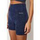 Trendyol Blue Seamless/Seamless Acid Wash Knitted Sports Shorts Tights